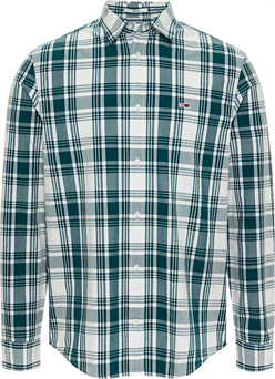 Tommy Jeans camisa de cuadros verde para hombre DM0DM19655 